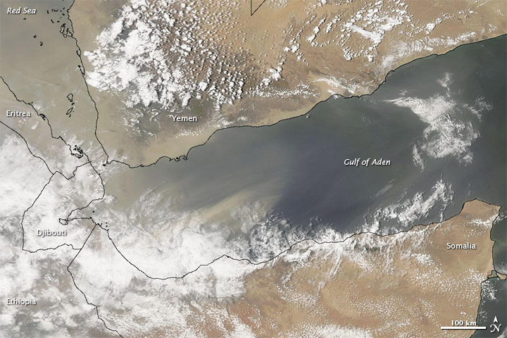 Dust over the Red Sea and Gulf of Aden - related image preview