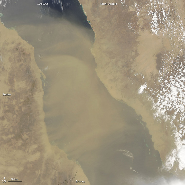 Dust over the Red Sea