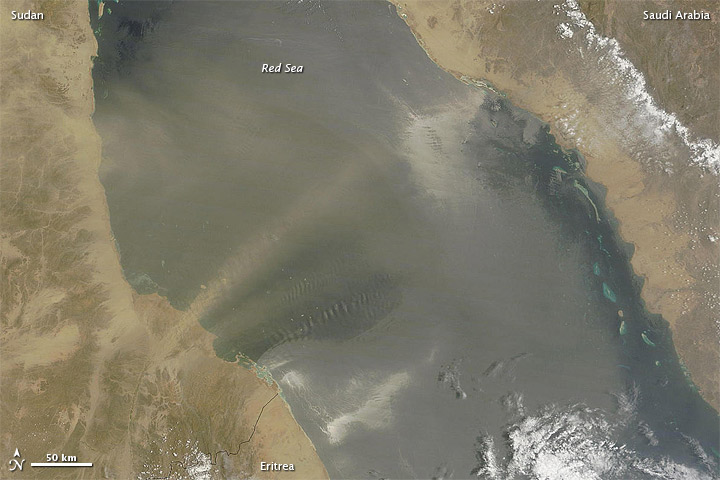 Dust over the Red Sea