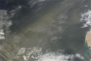 Dust over the Atlantic Ocean