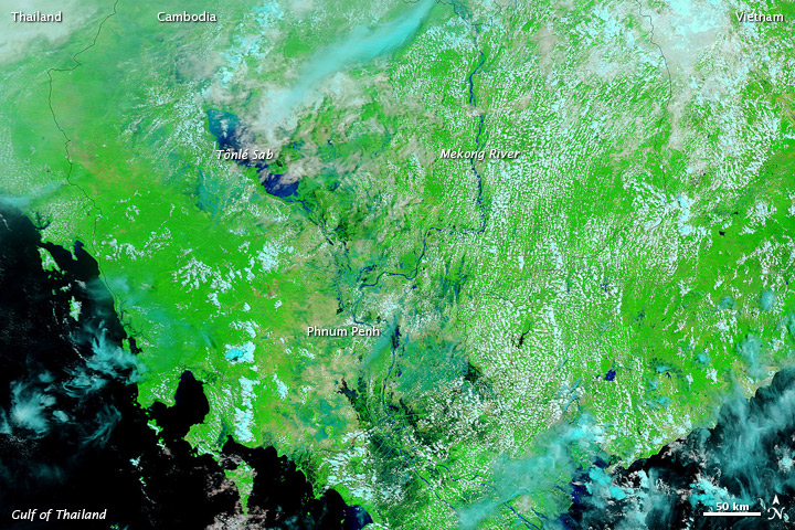 Flooding along the Mekong River