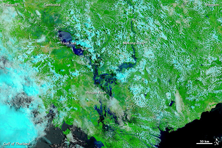 Flooding along the Mekong River