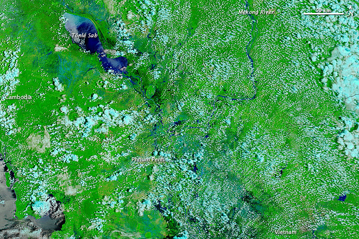 Flooding along the Mekong River