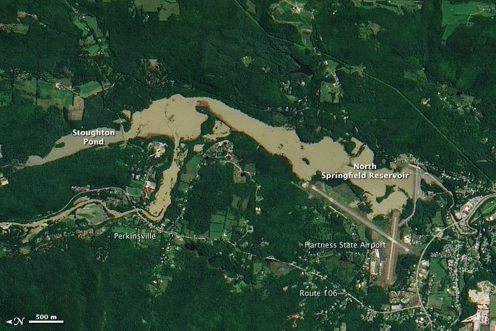 Flooding Fills Vermont Reservoir
