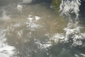Dust over the Mediterranean Sea