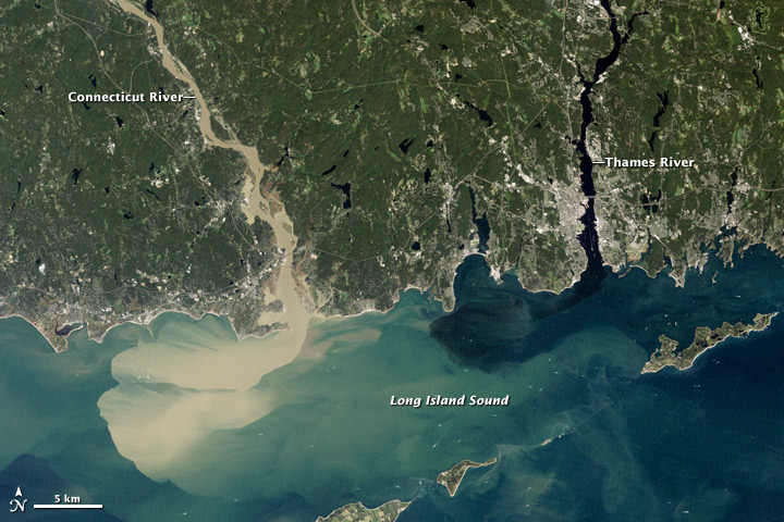 Sediment Spews from Connecticut River