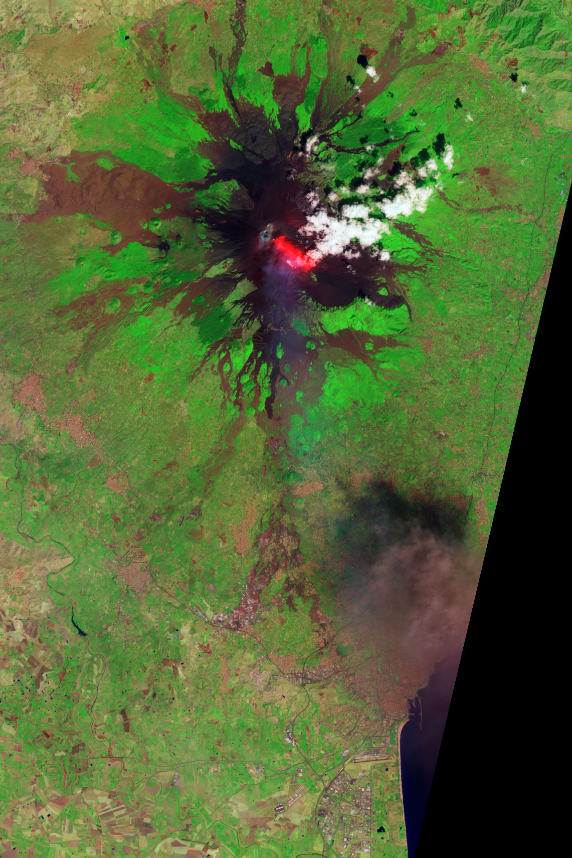 Lava Flows and Volcanic Plume on Etna - related image preview