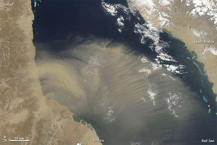 Dust over the Red Sea