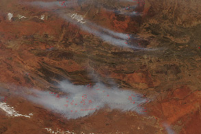 Fires Near Alice Springs, Australia