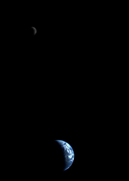 Crescent-shaped Earth and Moon - related image preview