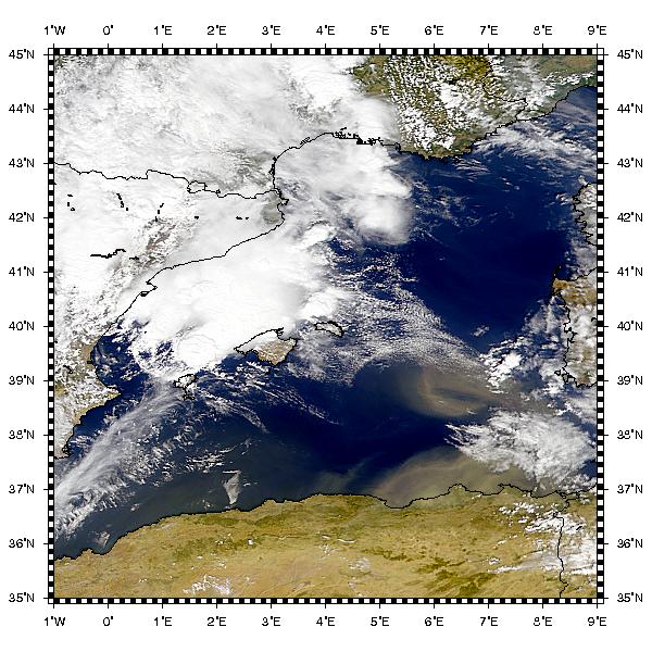 Dust from Algeria Over Mediterranean - related image preview
