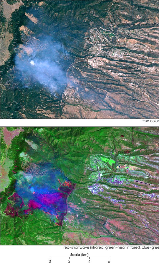 Los Alamos Fires From Landsat 7 - related image preview