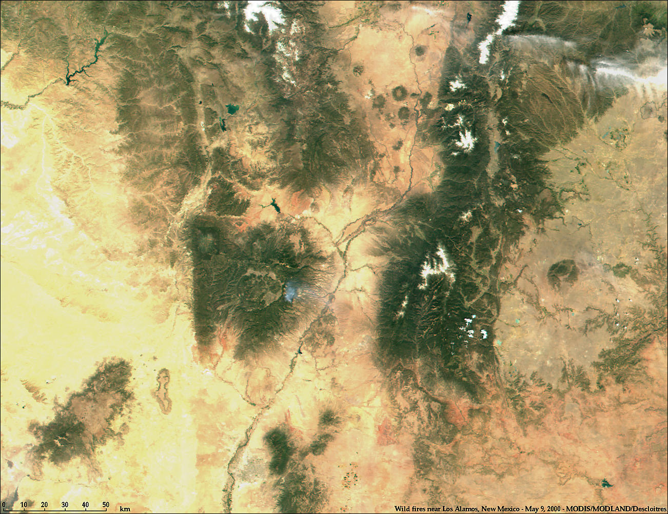 Fires near Los Alamos, New Mexico from MODIS - related image preview