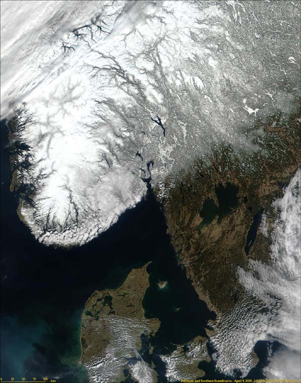 Scandinavia from MODIS - related image preview