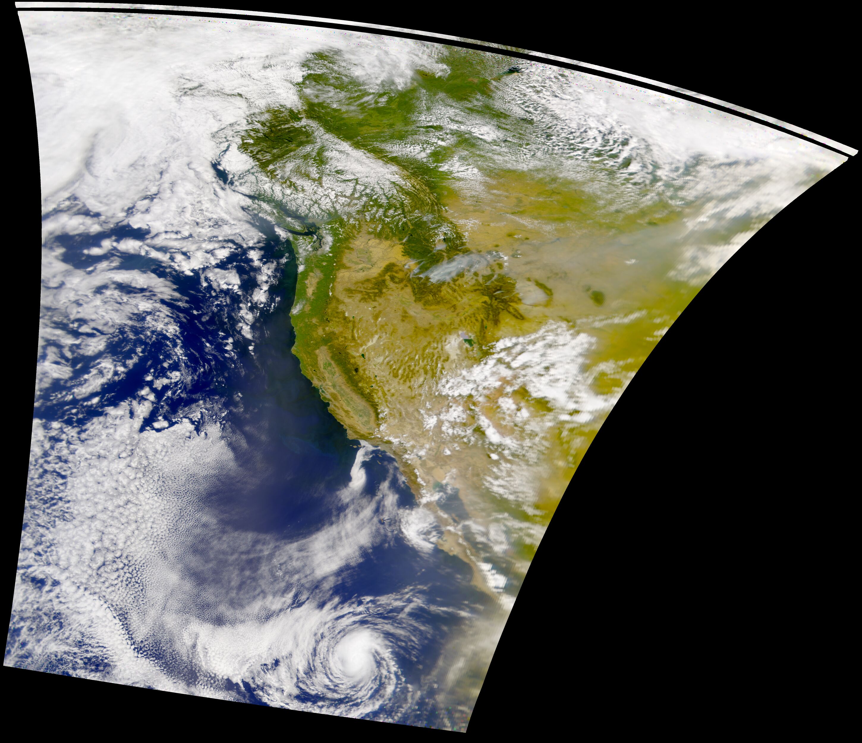 Smoke Over North America; Hurricane Hector - related image preview