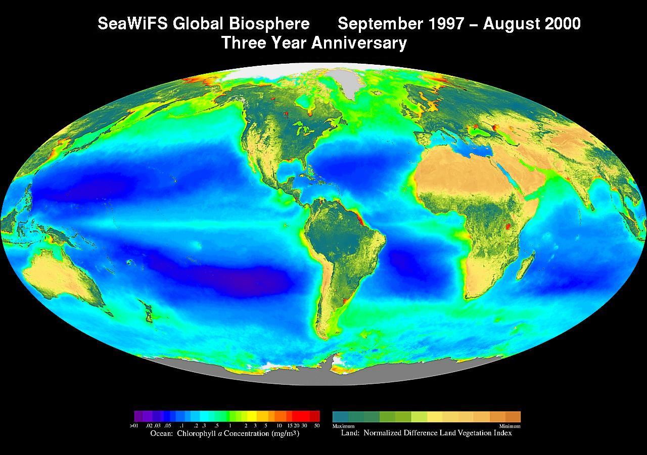 SeaWiFS Third Anniversary Global Biosphere - related image preview