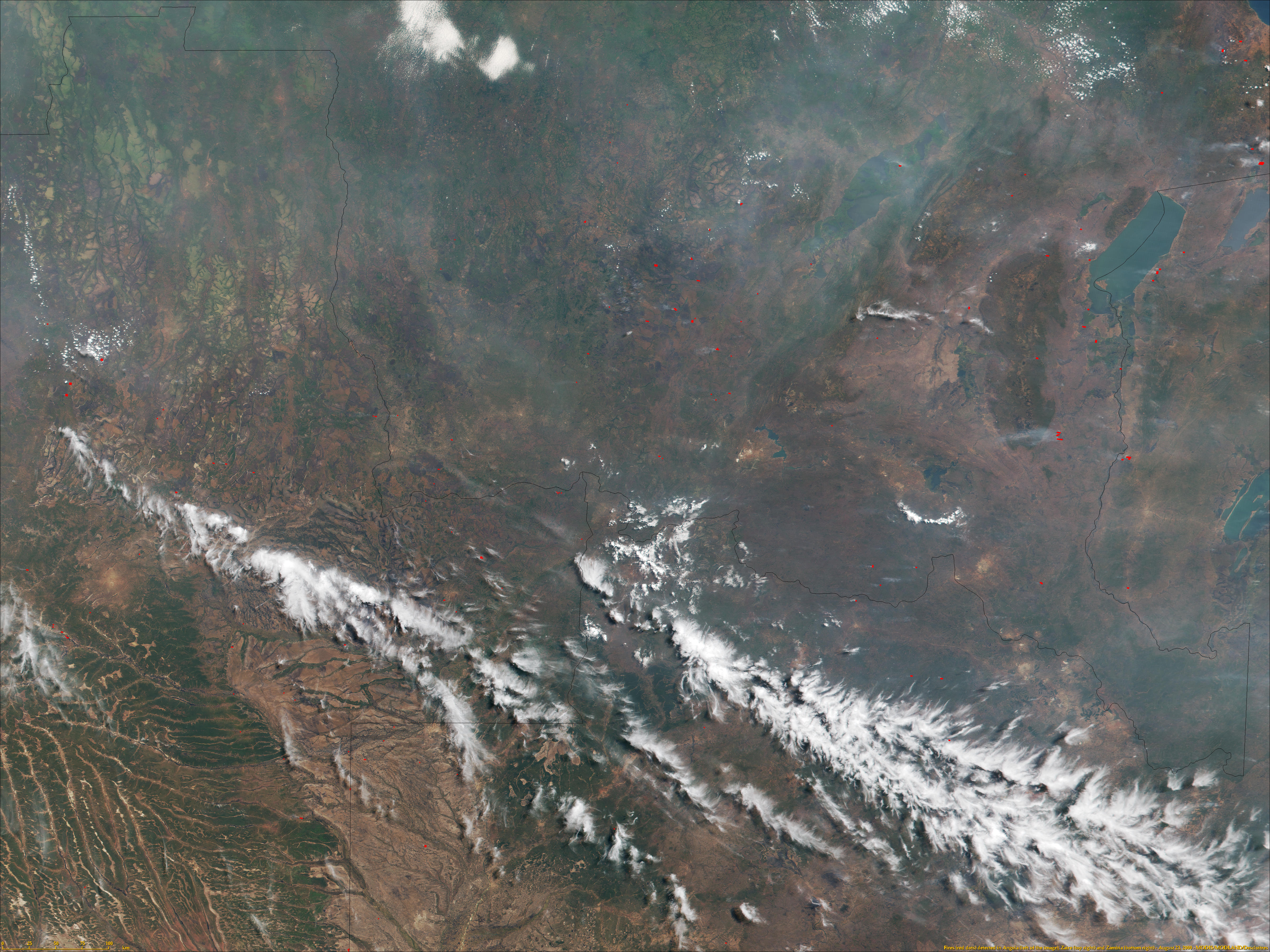 MODIS: Fires in Angloa, Congo, and Zambia - related image preview