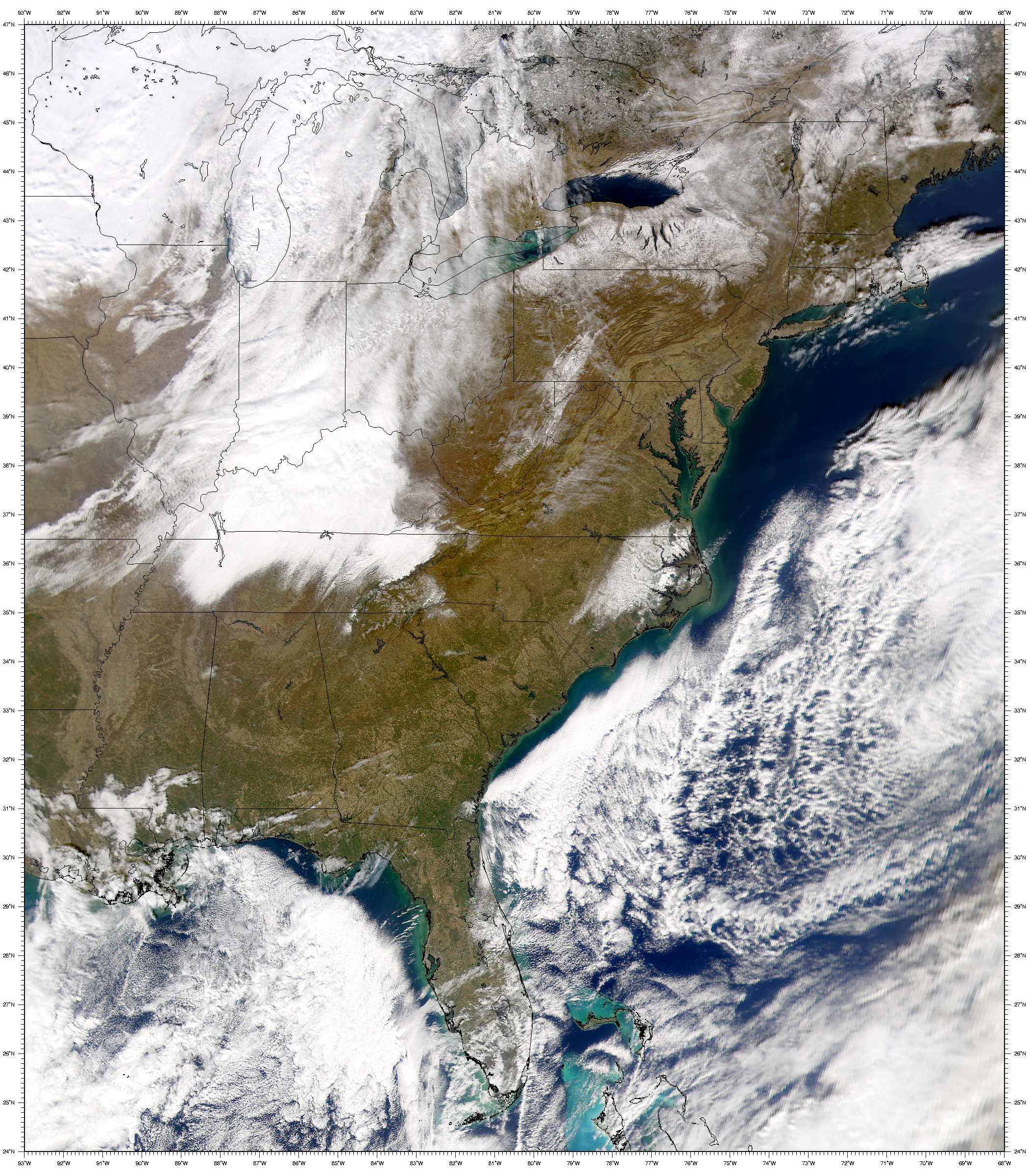 SeaWiFS: North Carolina Snowfall - related image preview