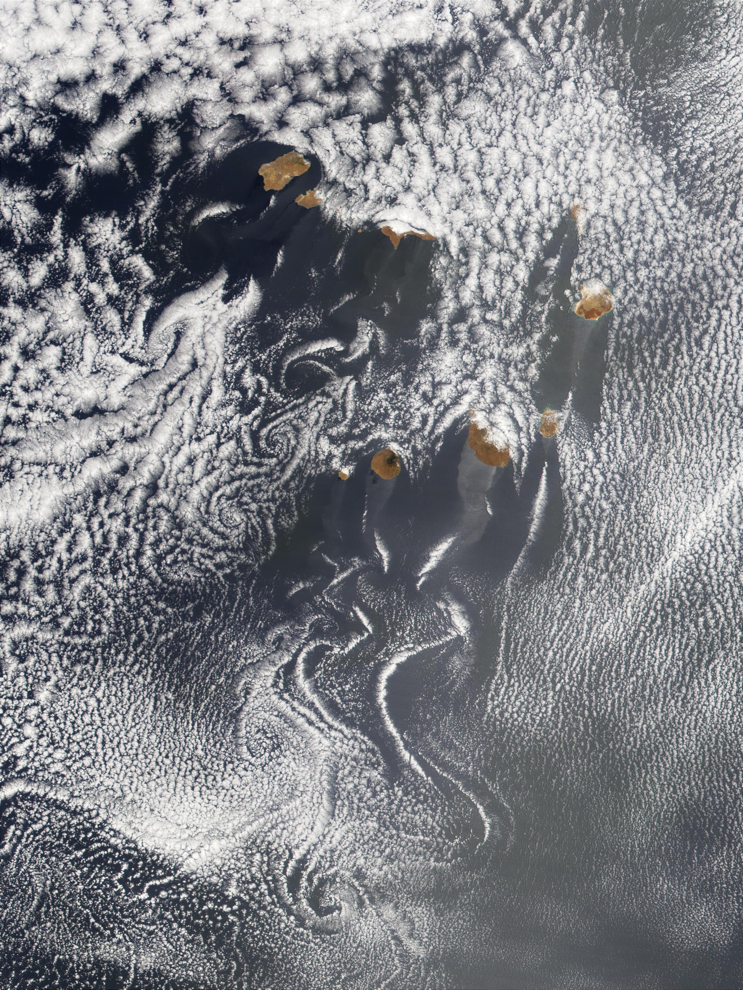 Cloud swirls in the wake of Cape Verde Islands - related image preview