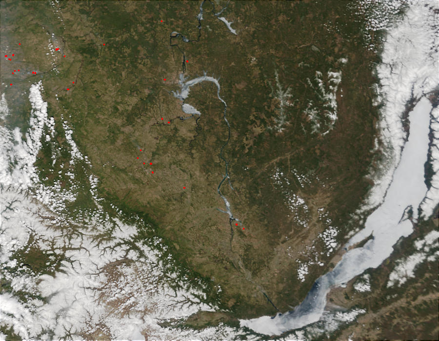 Wildfires west of Lake Baikal, Southern Russia - related image preview