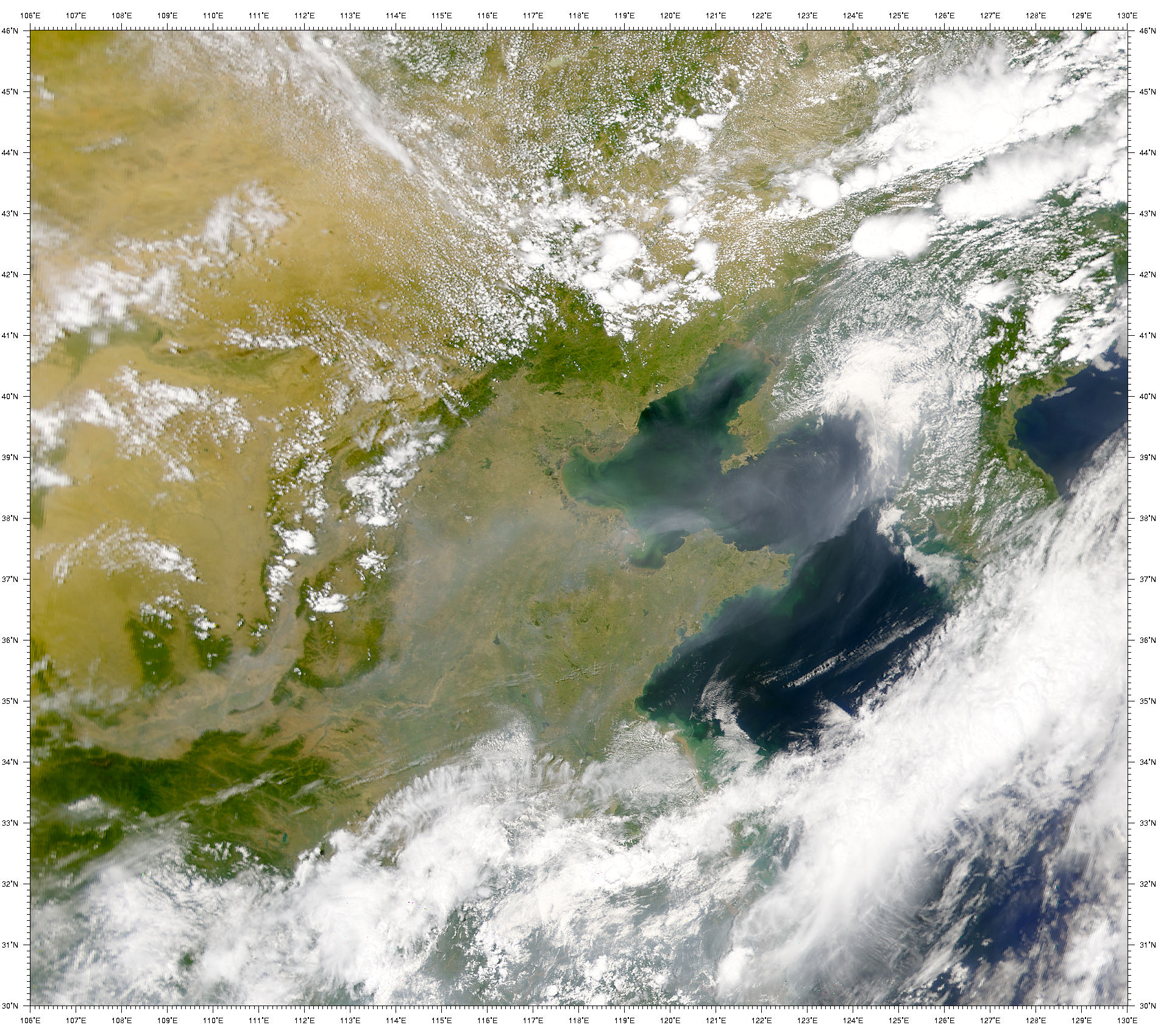 SeaWiFS: Thick Haze From China - related image preview