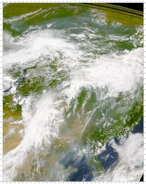 SeaWiFS: Blue-gray Aerosol over China - related image preview