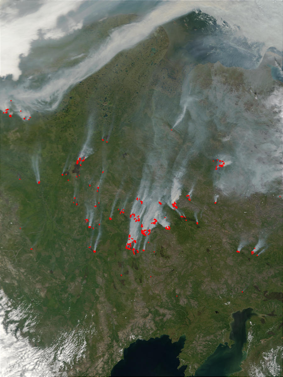 Smoke and wild fires in Eastern Siberia, Russia - related image preview