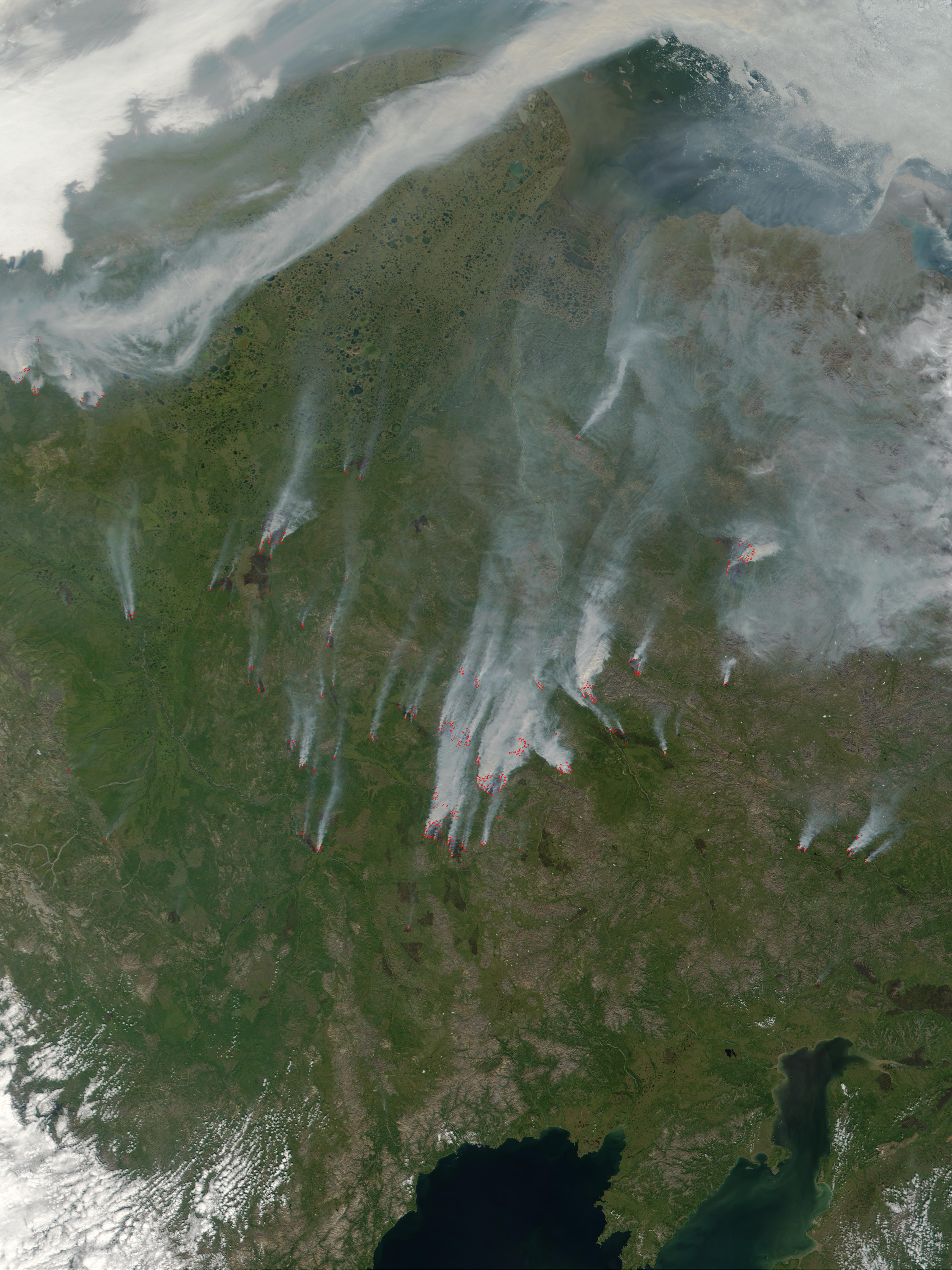 Smoke and wild fires in Eastern Siberia, Russia - related image preview