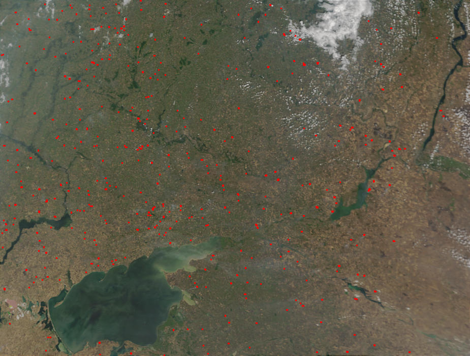 Agricultural fires in Ukraine and Russia - related image preview