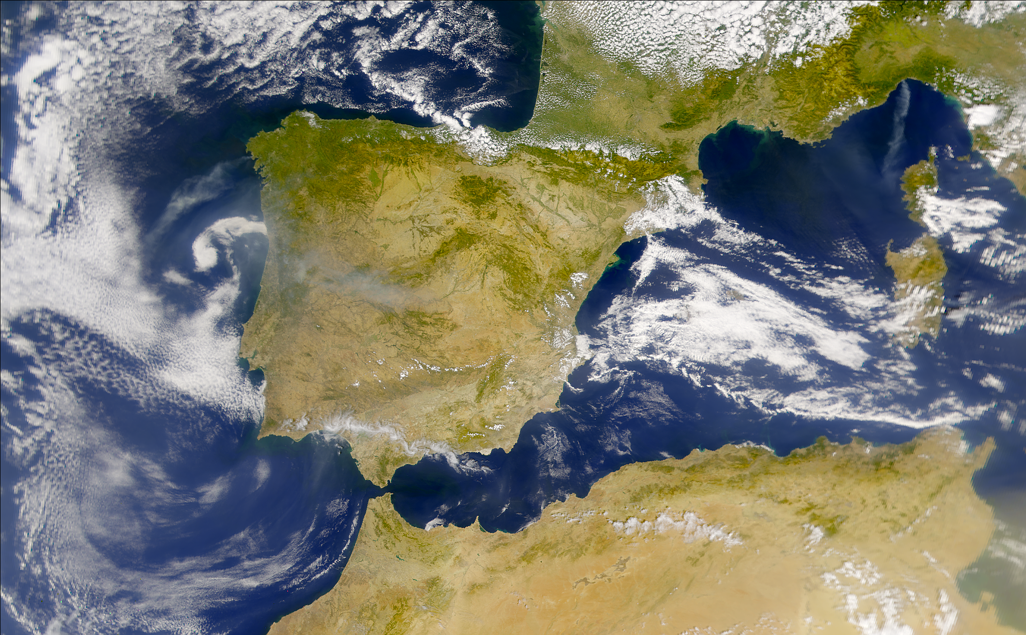 SeaWiFS: Smoke from Southwestern Europe - related image preview