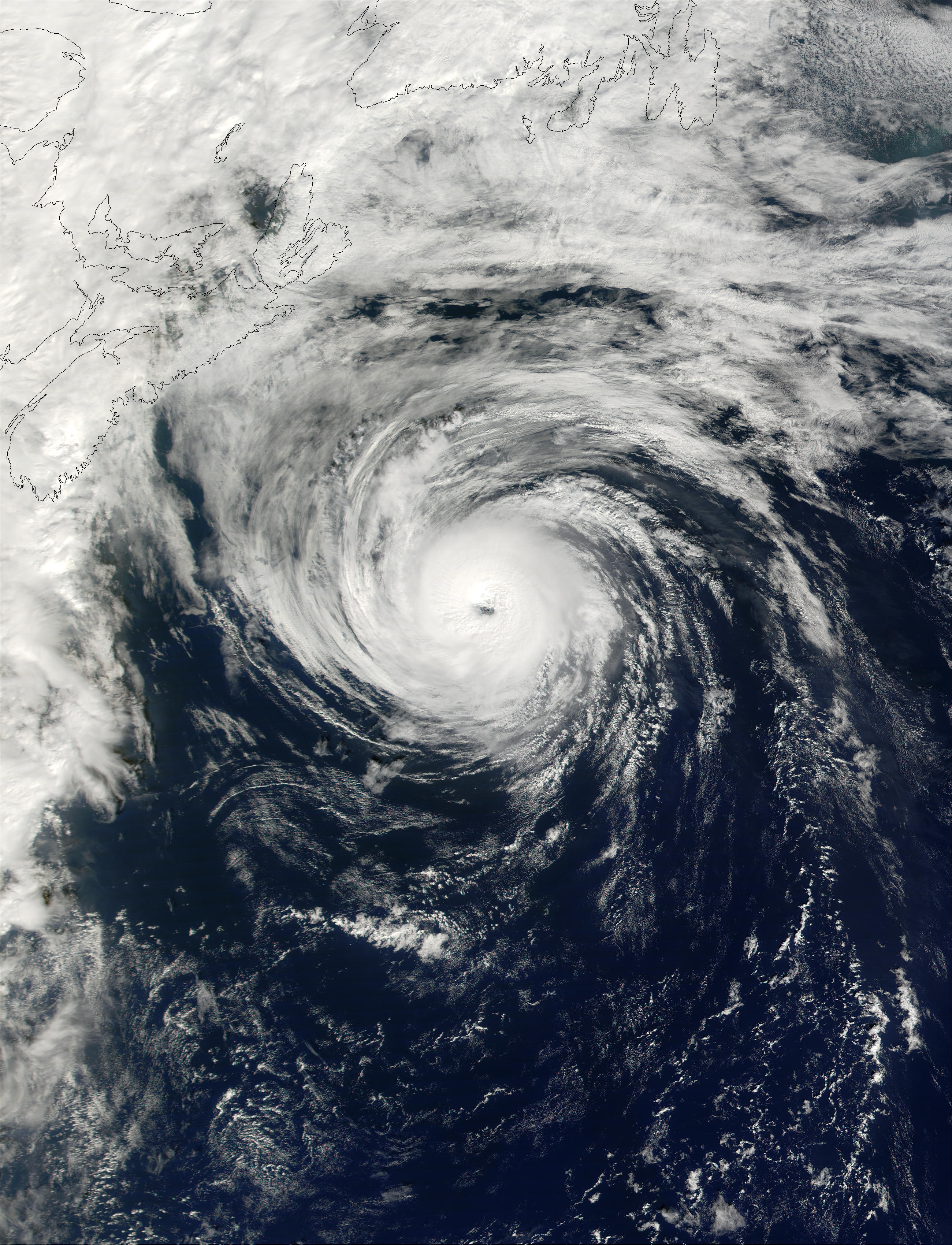 Hurricane Humberto southeast of Nova Scotia, Canada - related image preview