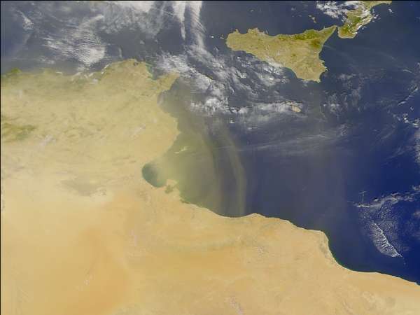 SeaWiFS: Tunisian Dust Storm - related image preview