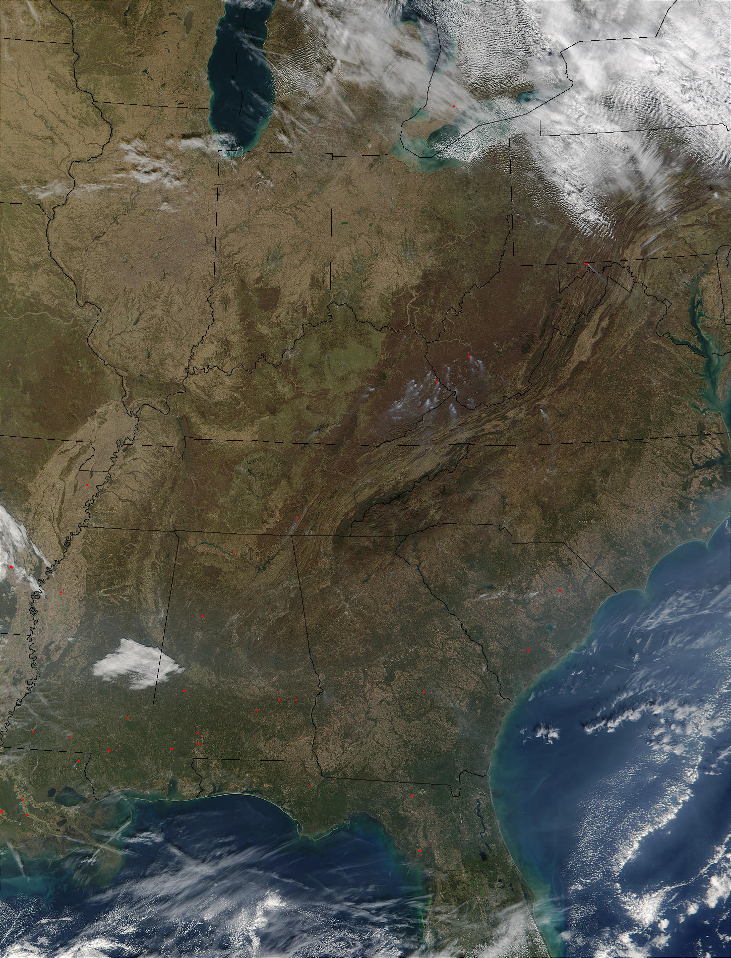 Wildfires in Appalachian Mountains and southeast United States - related image preview