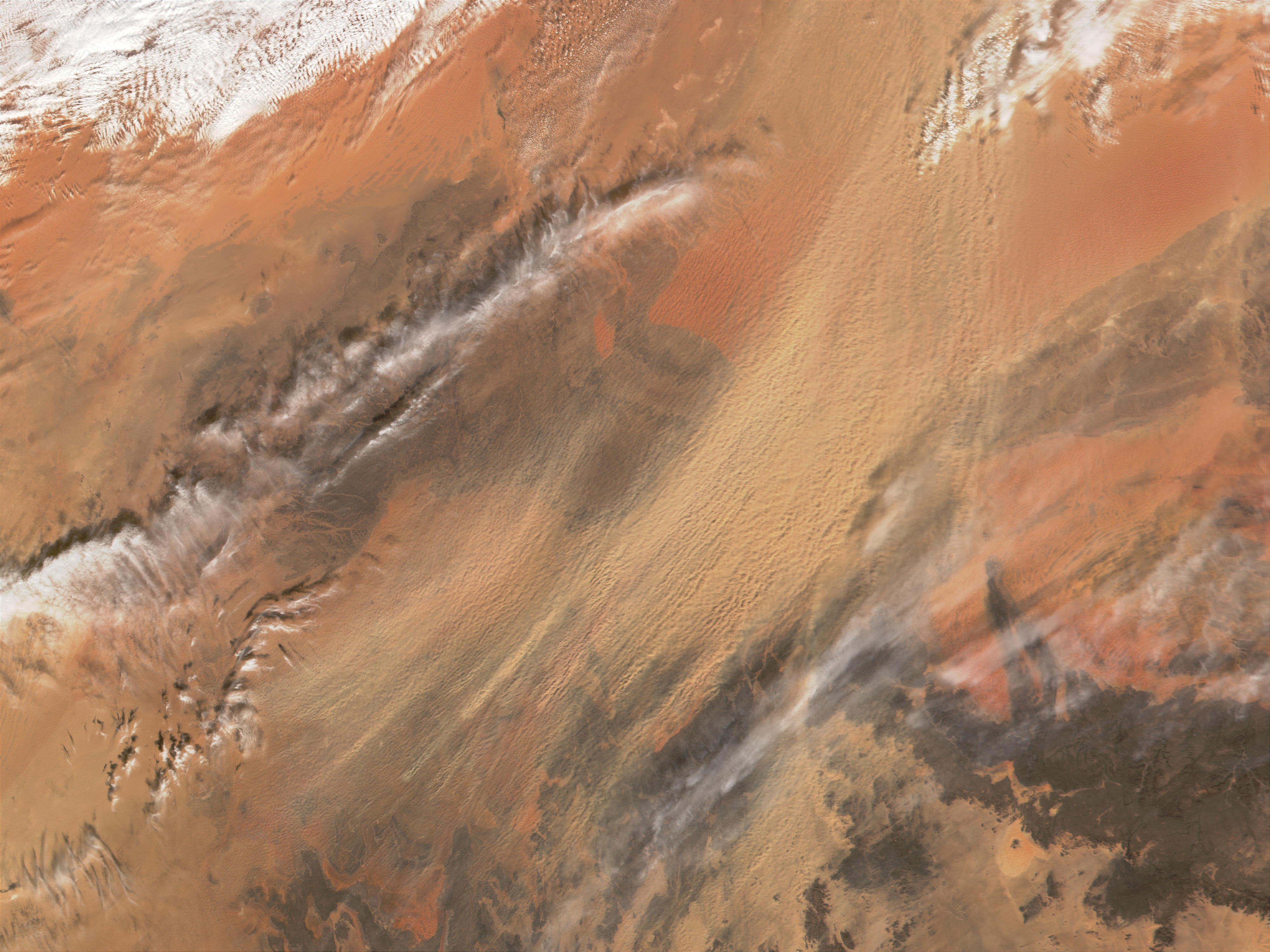 Dust storm blowing from Grand Erg Oriental, Algeria - related image preview
