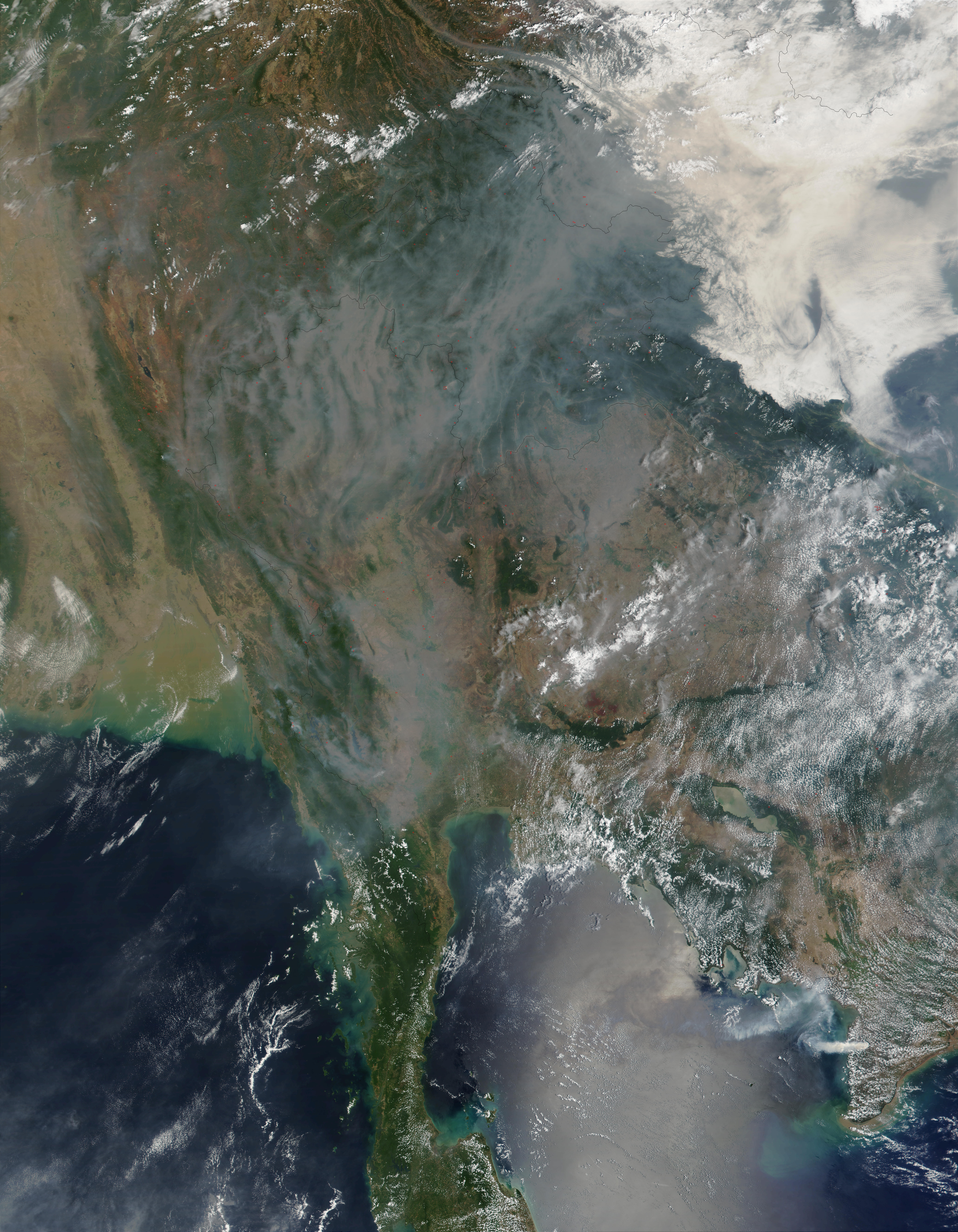 Fires and smoke in Thailand and Laos - related image preview
