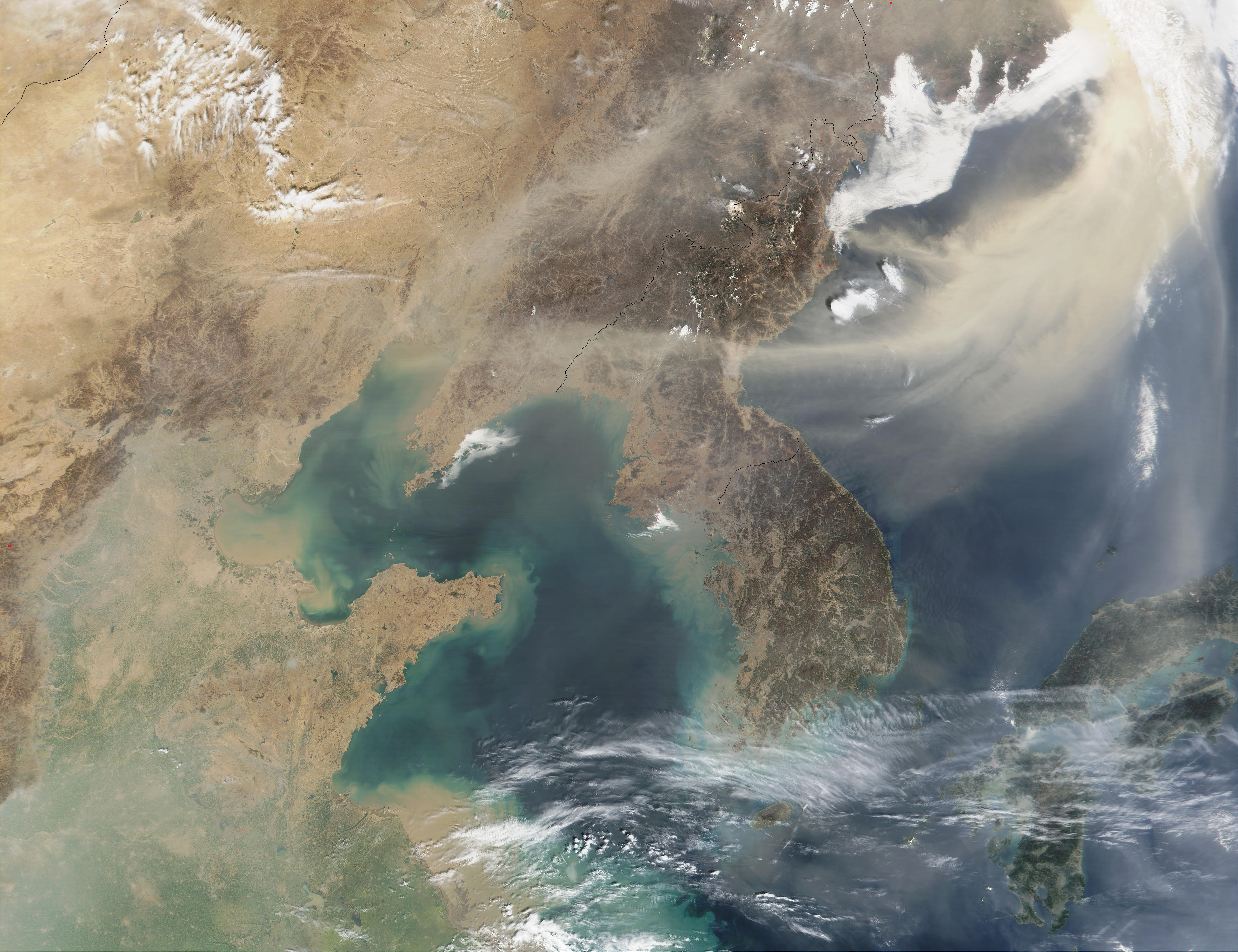 Dust over Korea and the Sea of Japan - related image preview