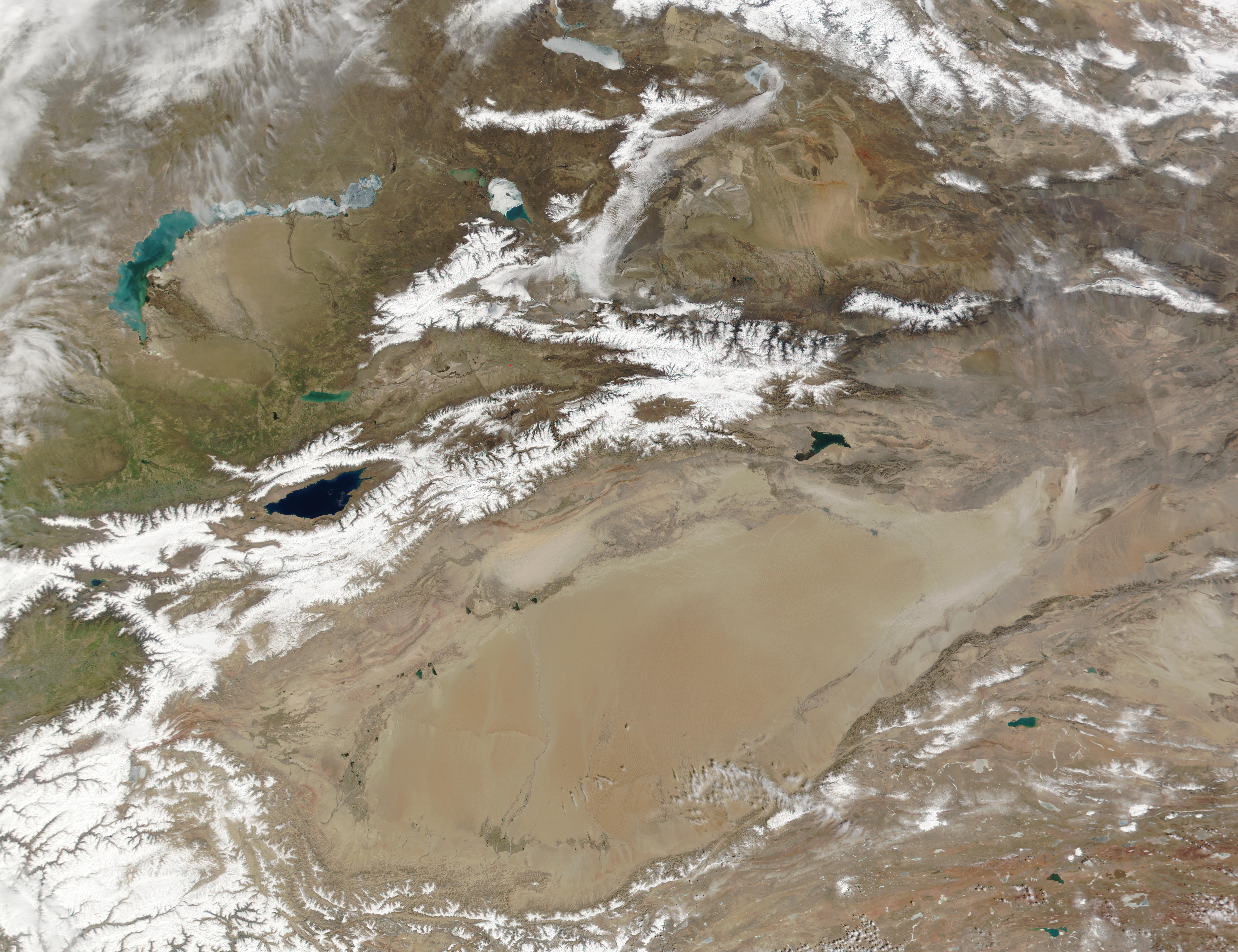 Taklimakan Desert (Western China), Eastern Kazakhstan, and Kyrgyzstan - related image preview