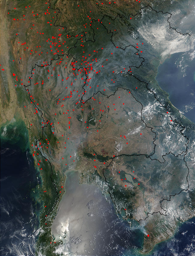 Fires and smoke in Thailand, Myanmar, and Laos - related image preview
