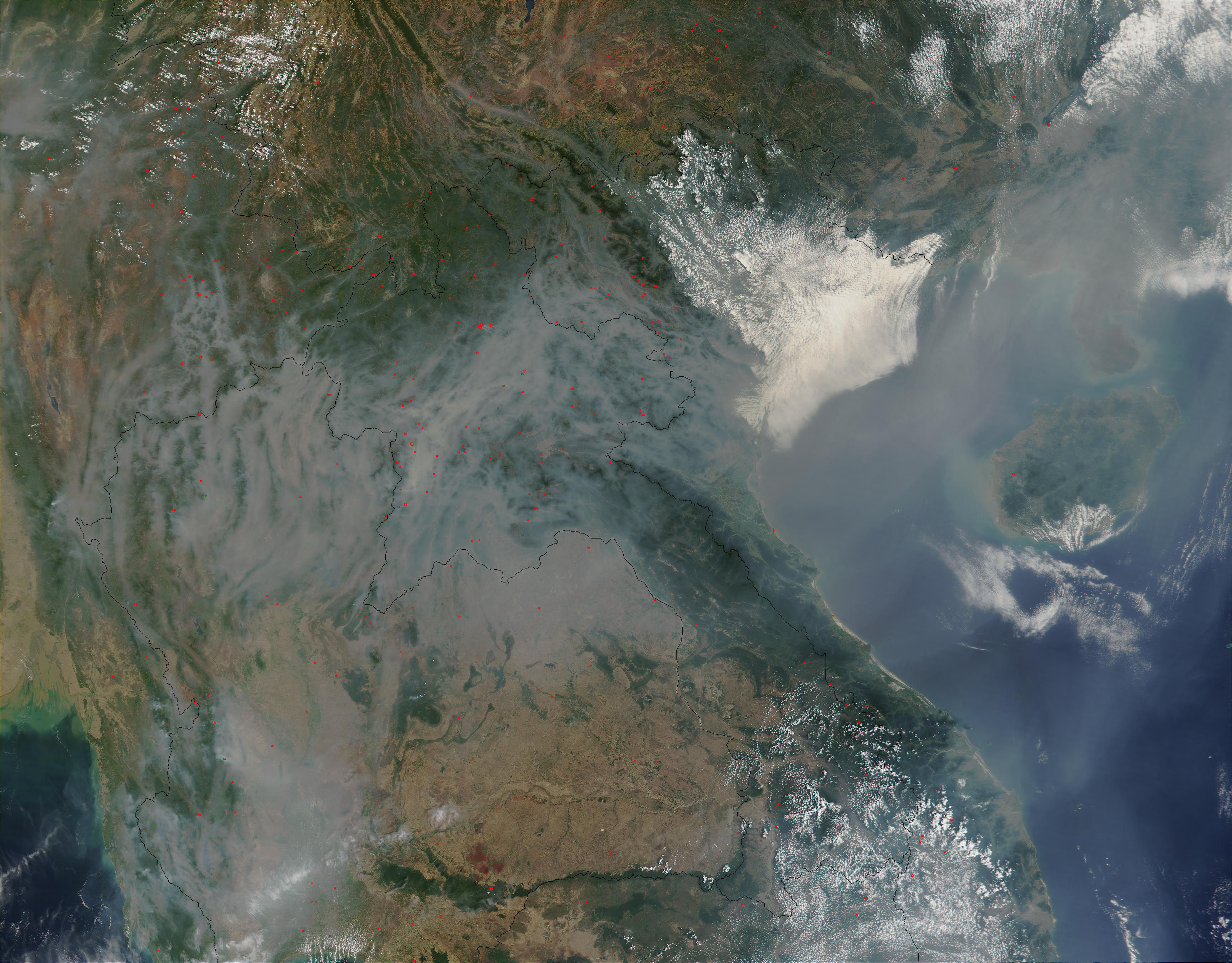 Fires and smoke in Myanmar, Thailand, Laos, and Vietnam - related image preview