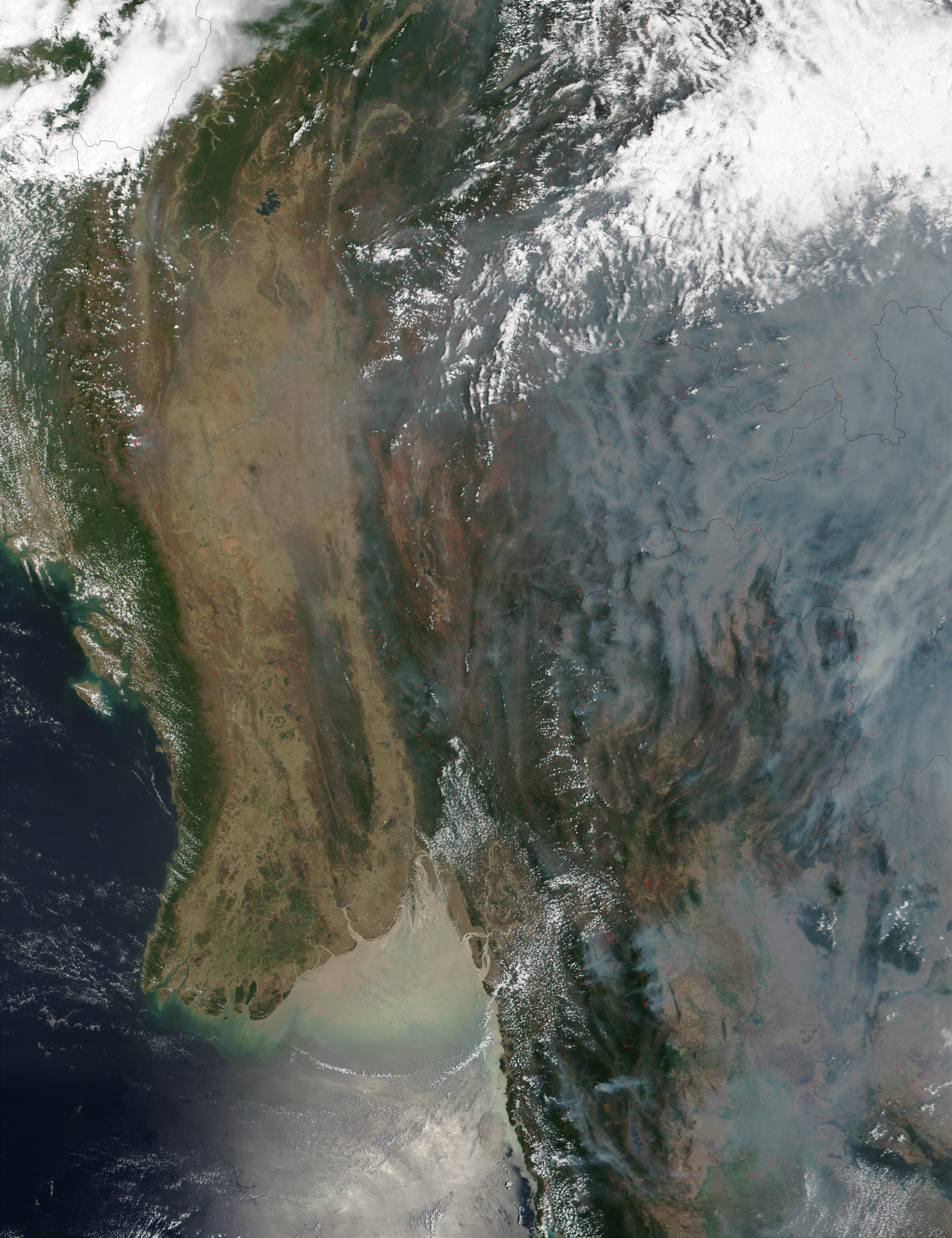 Fires and smoke in Myanmar and Thailand - related image preview