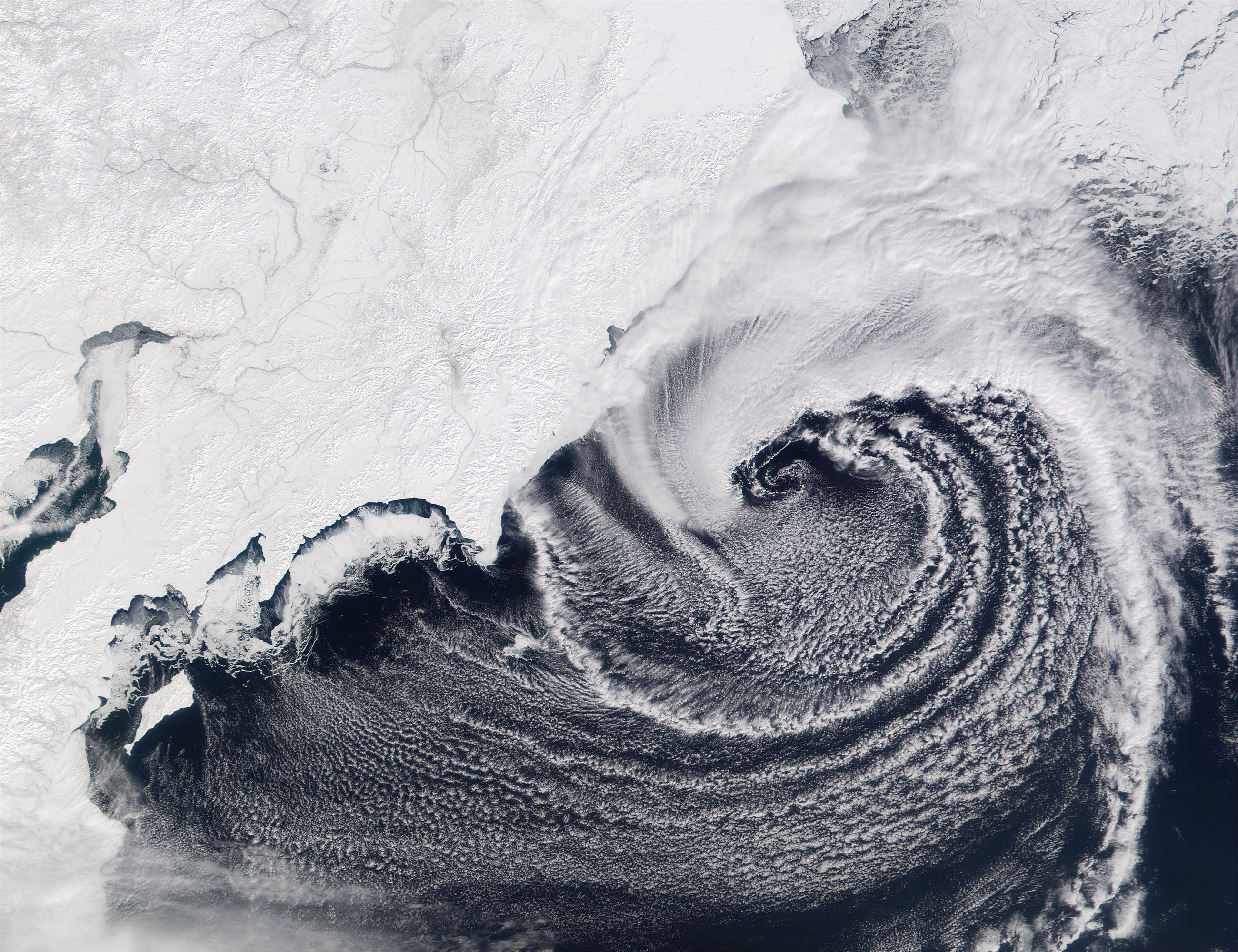 Low pressure system over the Bering Sea - related image preview
