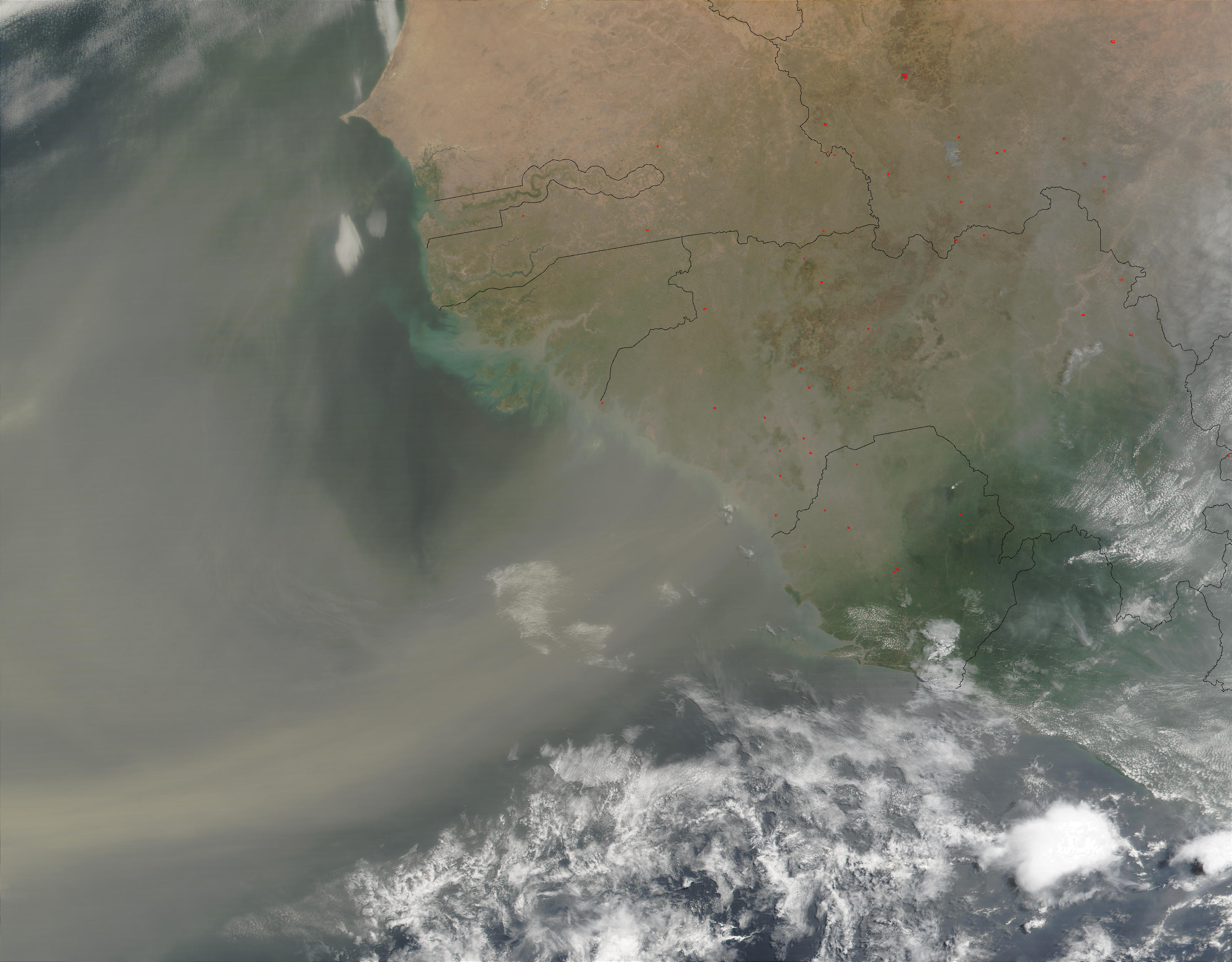 Saharan dust off Western Africa - related image preview