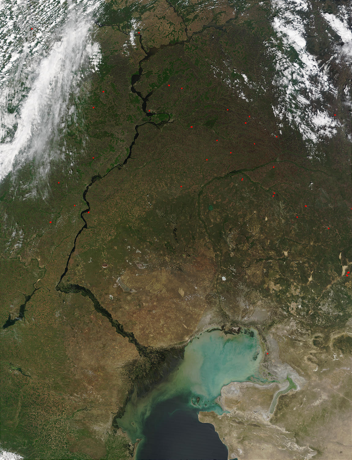 Volga River and Caspian Sea - related image preview