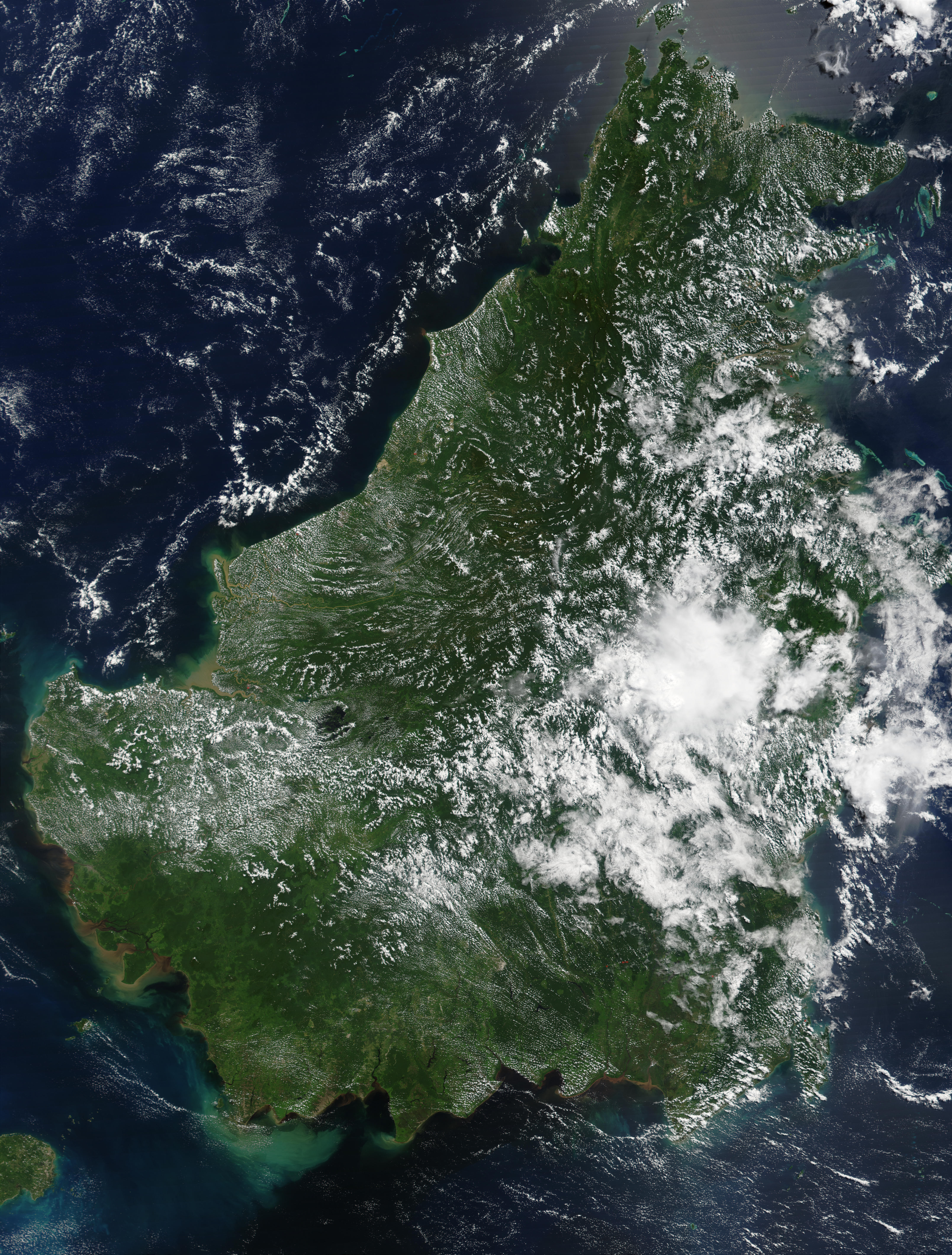 NASA Visible Earth Borneo  Indonesia and Malaysia