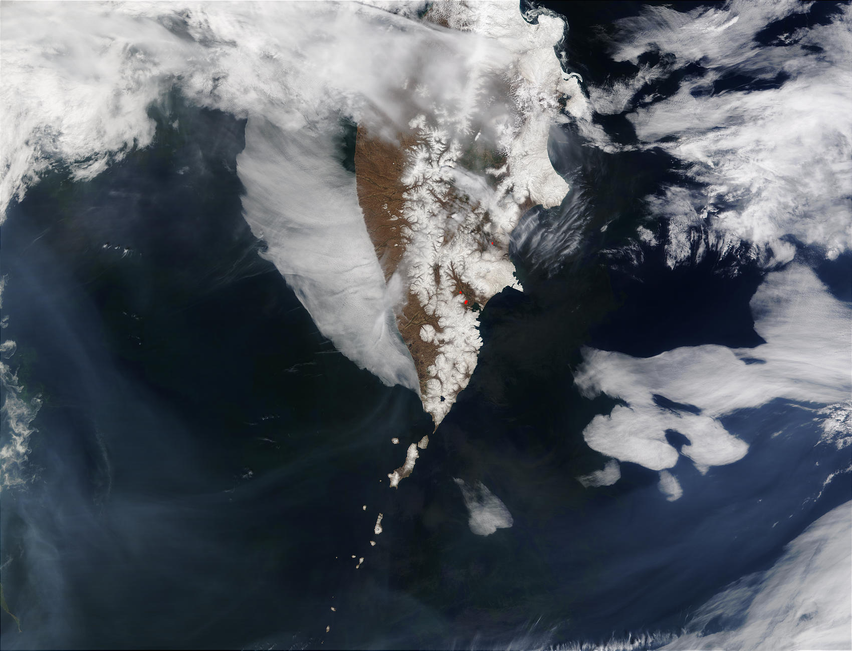Smoke around the Kamchatka Peninsula, Russia - related image preview