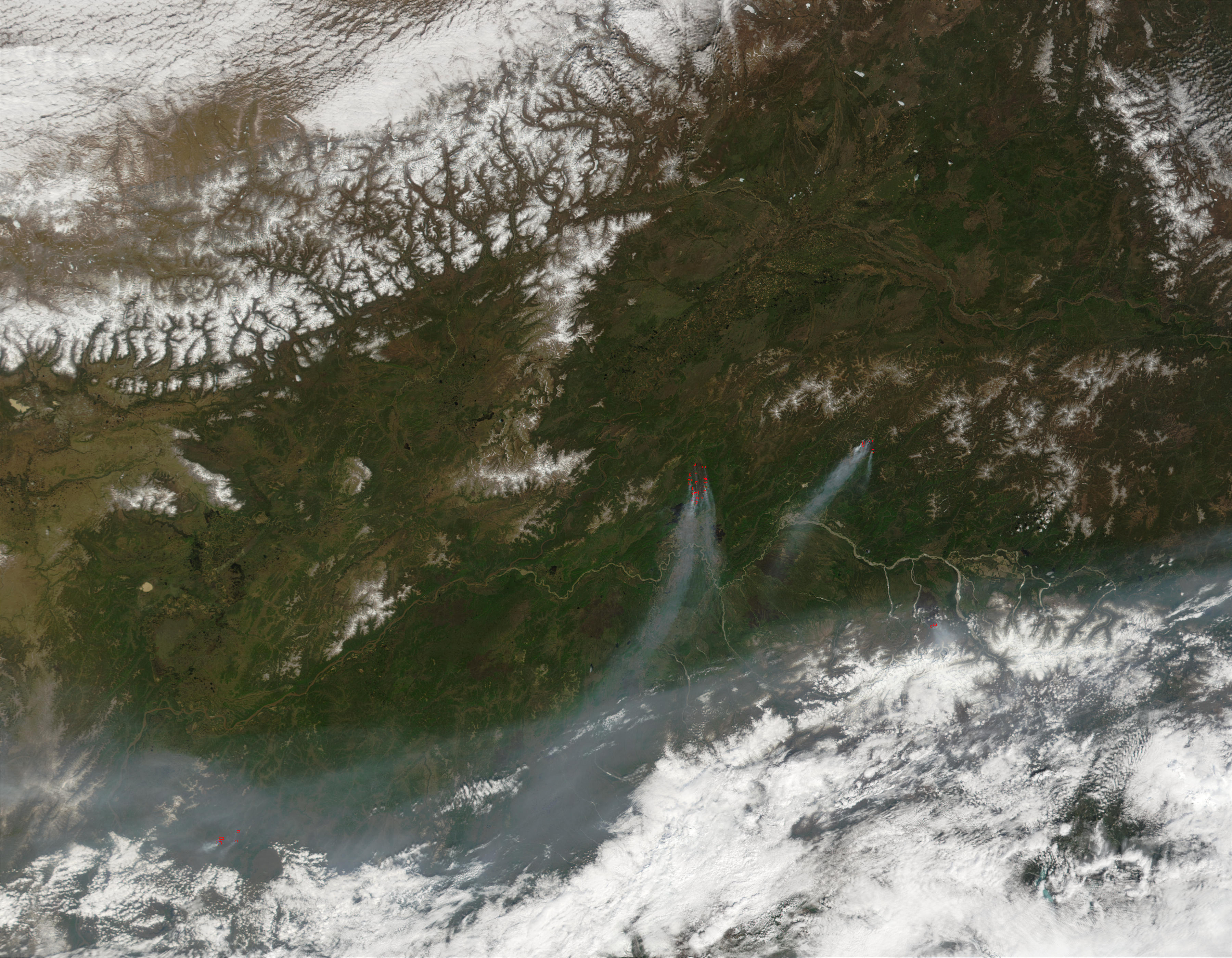 Fires and smoke in Central Alaska - related image preview