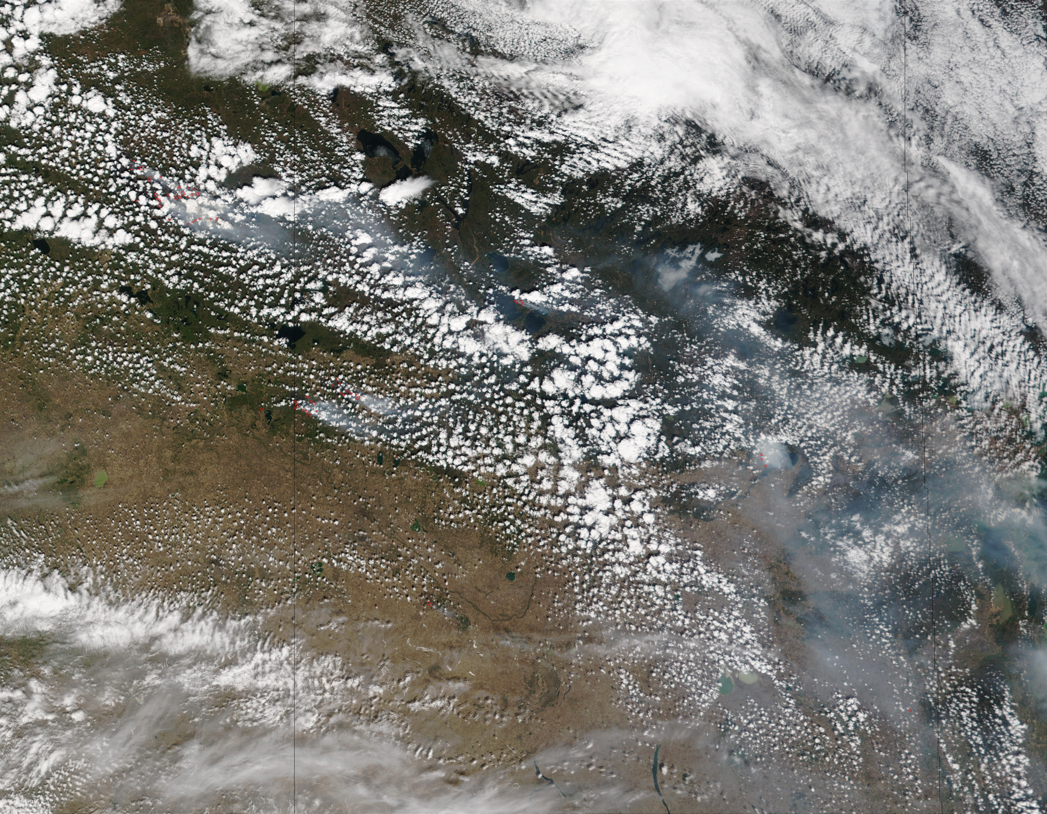 Fires and smoke in Alberta and Saskatchewan, Canada - related image preview