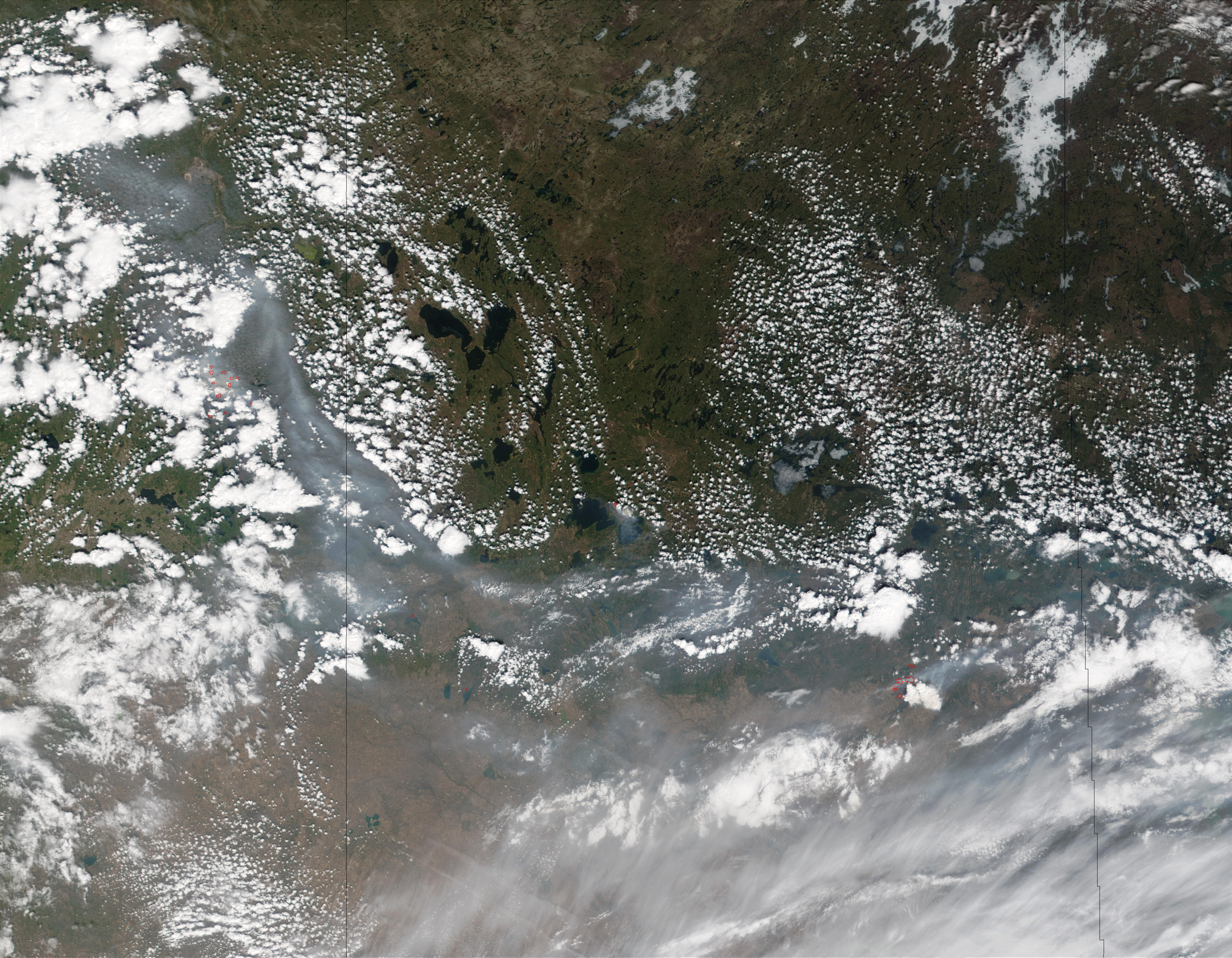 Fires and smoke in Alberta and Saskatchewan, Canada - related image preview