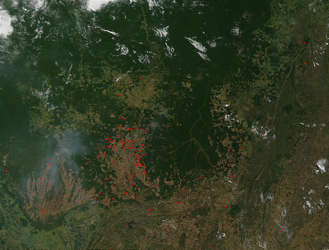 Fires and smoke in Mato Grosso, Brazil - related image preview