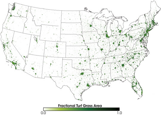 Lawn Surface Area in the United States